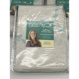 Pioneer Woman One Rod Pocket Panel 50x84 Ravishing Rosebud Light Blue NEW NIP